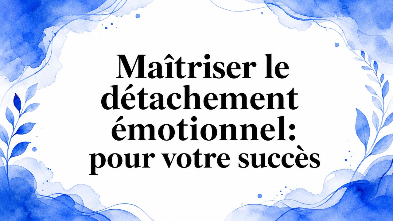 Maîtriser le détachement émotionnel: pour votre succès