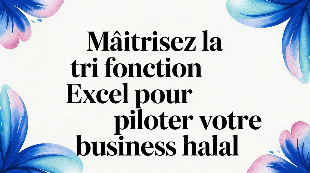 Maîtrisez la tri fonction excel pour piloter votre business halal