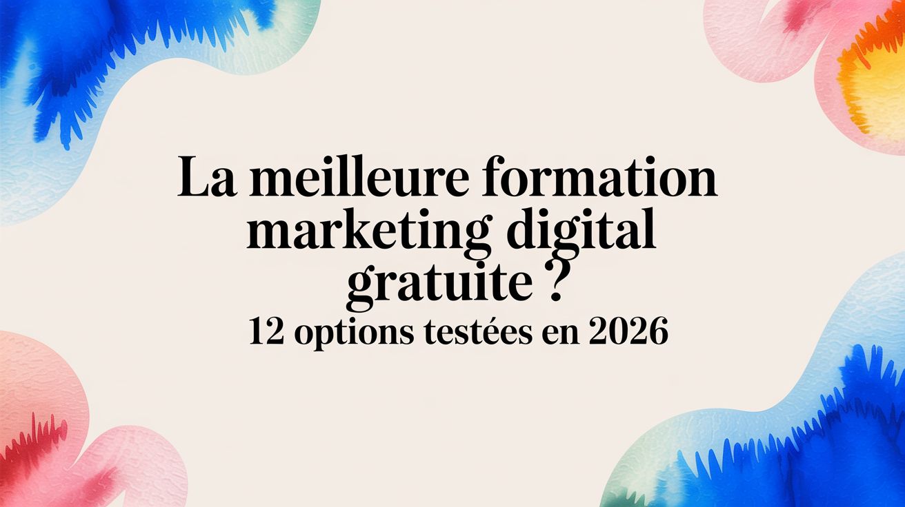 La meilleure formation marketing digital gratuite ? 12 options testées en 2026