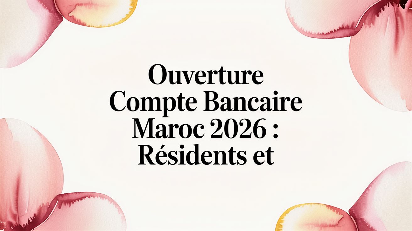 Ouverture compte bancaire Maroc 2026 : Résidents et