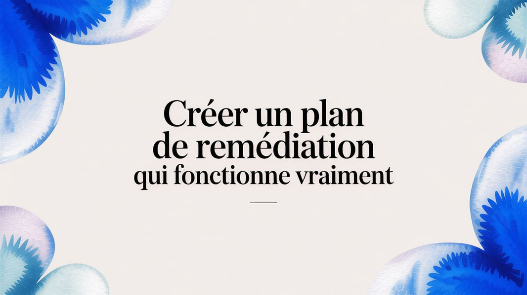 Créer un plan de remédiation qui fonctionne vraiment