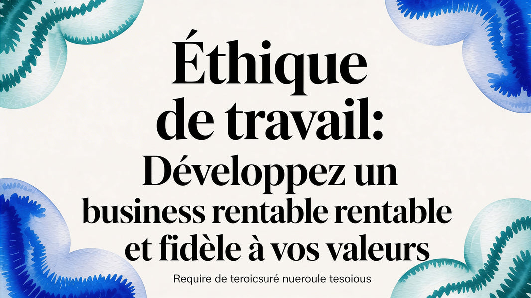 Éthique de travail: développez un business rentable et fidèle à vos valeurs